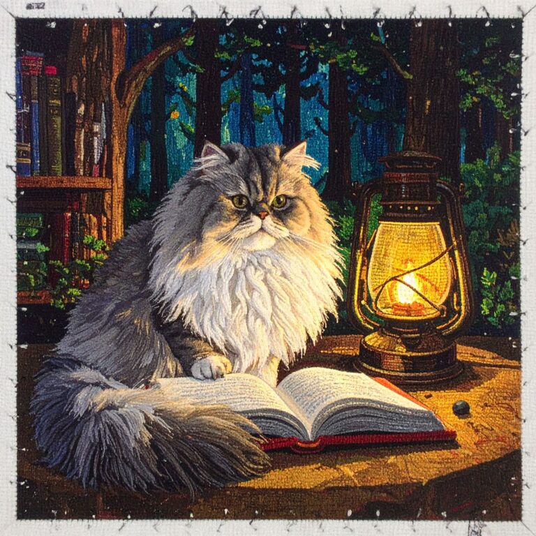 Long haired persian cat